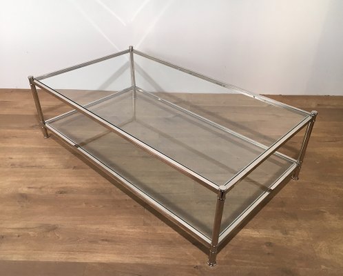 Grosser Chrom Couchtisch Von Roche Bobois 1970er Bei Pamono Kaufen