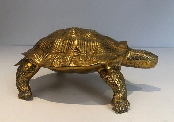 Brass Turtle Sculpture for sale at Pamono