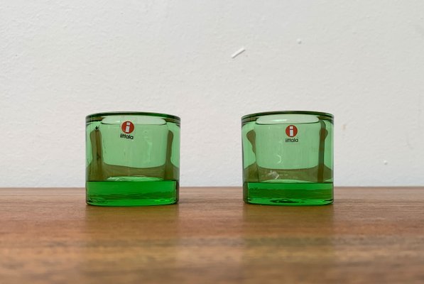 Lime Kivi Votiv Marimekko Candleholder by Heikki Orvola for