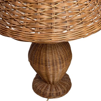 Rattan Wicker Table Lamp, Dutch, 1970s 