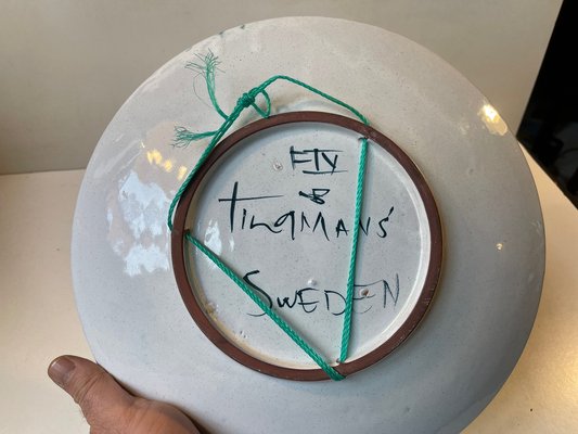 クリスマスファッション Plaque Wall Sgrafitto Pottery Art by 1950s Sweden, Tilgmans, 置物