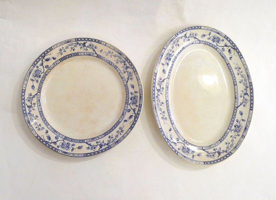 Early 20th Century Creil Montereau Dishes, France, 1890s, Set of 2