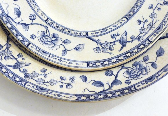 Plats Creil Montereau, France, 1890s, Set de 2 en vente sur Pamono