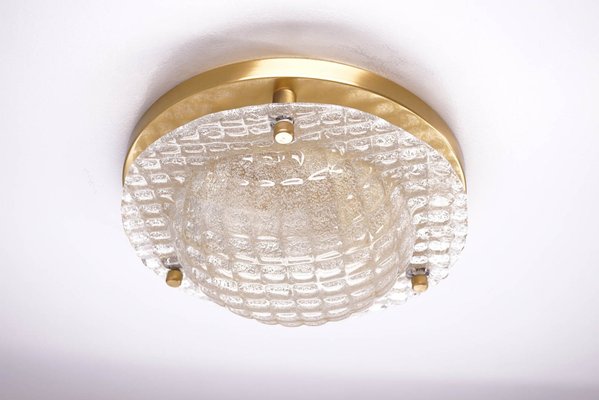 Arrowhead Foresee støvle Vintage Textured Glass Flush Mount from Fischer Lights, 1970s for sale at  Pamono