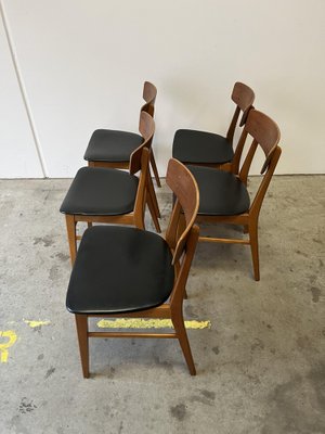 ダイニングチェア Farstrup chair teak vintage 1960s Danish Dining Chairs in Teak and Nappa from Farstrup Furniture
