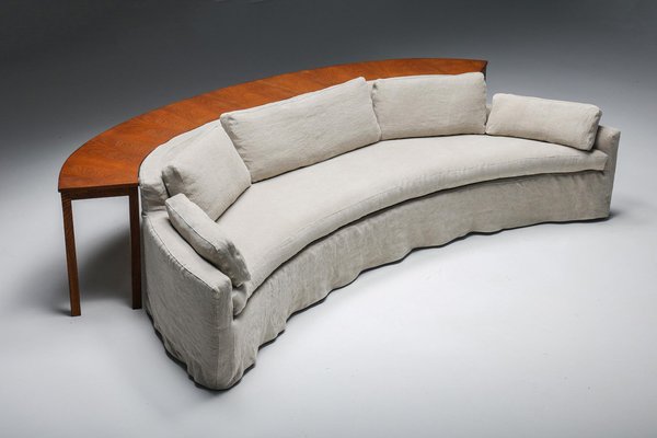 Curved Sofa Attributed To Adrian