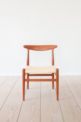 W2 Dining Chairs by Hans J. Wegner for M. C. Madsen, Denmark