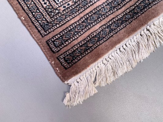 Medium Vintage Pakistani Turkoman Bokhara Rug in Beige for sale at
