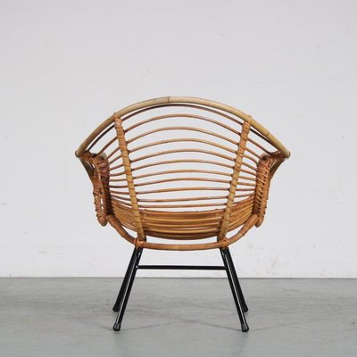 椅子 vintage rattan easy chair Rattan Easy Chair by Rohé Noordwolde, the Netherlands, 1950s for