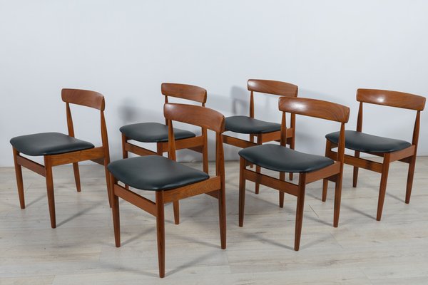 Mid Century Danish Teak Chairs from Fars Stolefabrik Denmark 1960s Set of 6