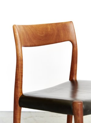 Mid-Century Model 77 Teak Dining Chairs by Niels Otto Møller for J.L.  Møllers, 1960s, Set of 4