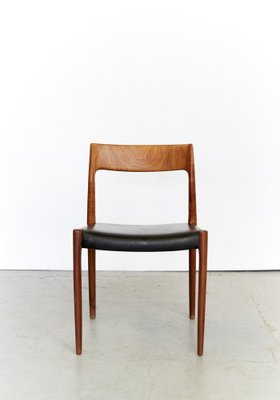 Mid-Century Model 77 Teak Dining Chairs by Niels Otto Møller for J.L.  Møllers, 1960s, Set of 4