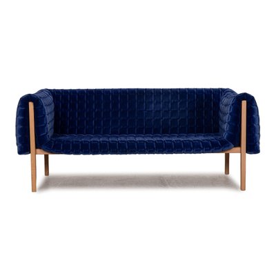 Ideal Away course Blue Three-Seater Sofa in Ruché Fabric from Ligne Roset for sale at Pamono