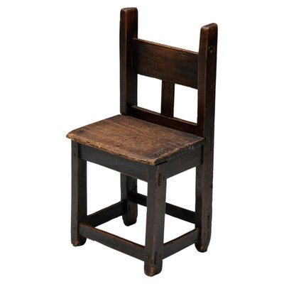 Vintage Rustic Children's Chair in Wood for sale at Pamono
