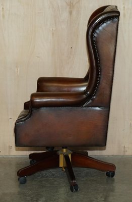 Wingback office on sale chair with wheels