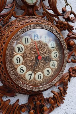Orologio da parete vintage di Minerva, Italia, anni '70 in vendita