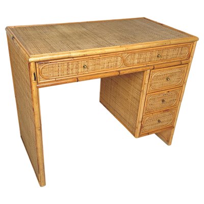 Vintage clearance bamboo desk