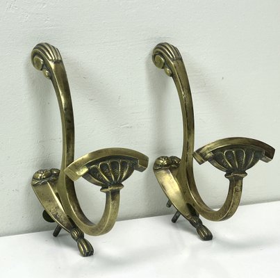 Empire Bronze Coat Hooks, 1850s, Set of 5 for sale at Pamono