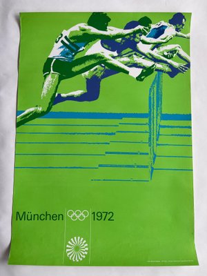 Munich Olympic Games Running over Obstacles Poster by Otl Aicher