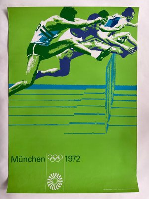 Munich Olympic Games Running over Obstacles Poster by Otl Aicher
