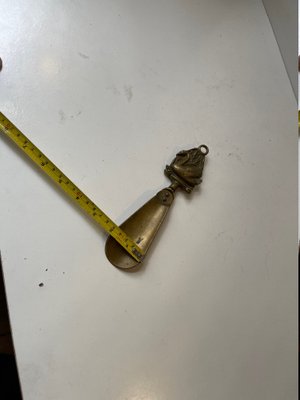 Antique English Brass Shoe Horn from Cross Assinder 1920s for