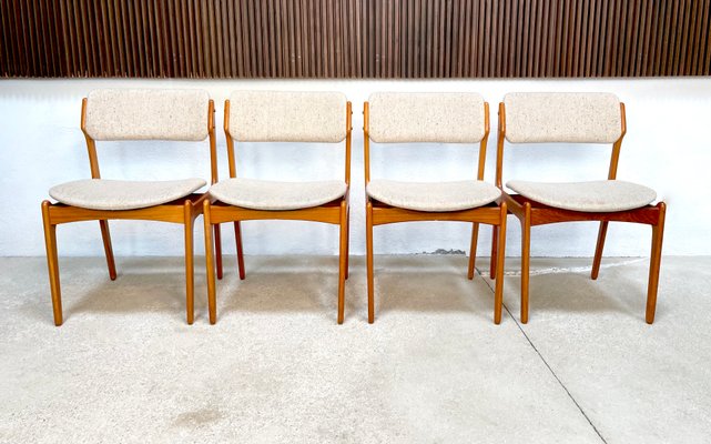 Model 49 Dining Chairs in Teak by Erik Buch for O.D. Møbler