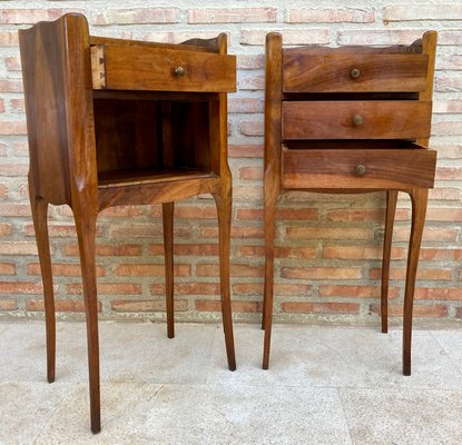 Vintage wood bedside table deals