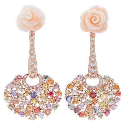 Rose gold evening earrings shop
