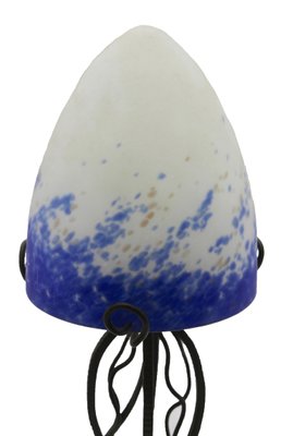 Lampe De Chevet En Fer Forgé Modèle PARIS - Finition Noire Satinée - Fabriquée En Italie