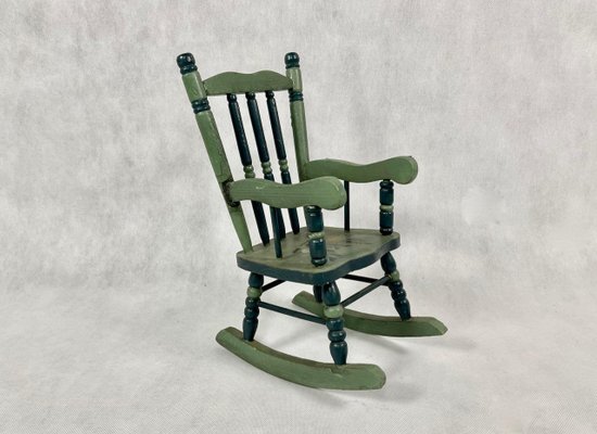Austrian Painted Folk Art Rocking Chair 1960s for sale at Pamono