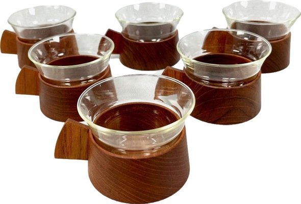 1970年代 ビンテージ Jenaer Schott & Gen グラス Tea Set by Schott & Gen Mainz, 1970s, Set of 6 for sale at Pamono