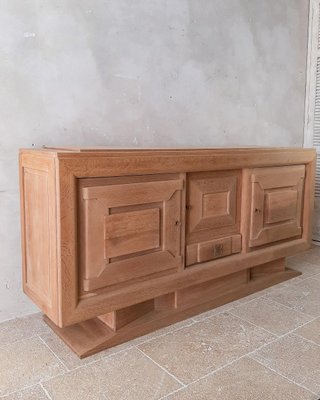 Cerused Oak Credenza Attributed to Charles Dudouyt Cerused Oak Credenza Attributed to Charles Dudouyt