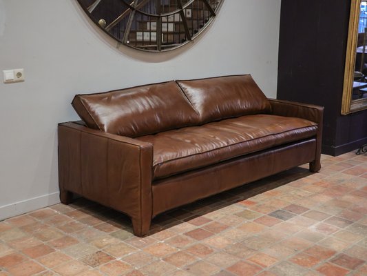 Calf Leather 3-Seater Sofa for sale at Pamono