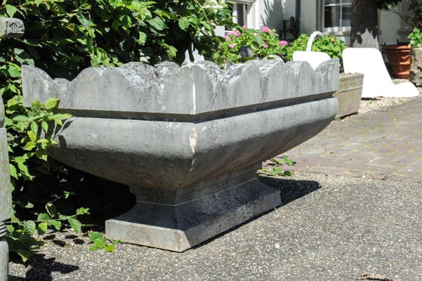 Early 20th Century, French Cast Stone Faux Bois Planter