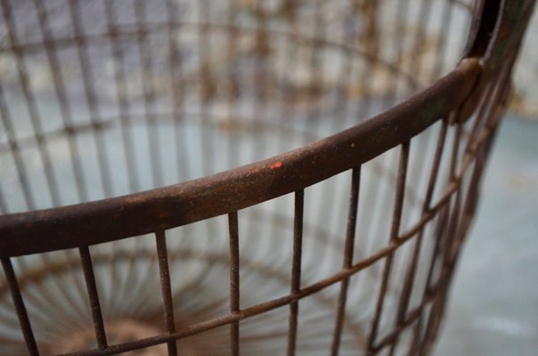 Industrial Metal Basket, 1940s for sale at Pamono Industrial Metal Basket, 1940s for sale at Pamono