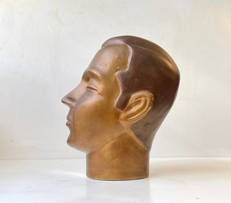 French Male Mannequin Head Hat Stand, 1930s for sale at Pamono