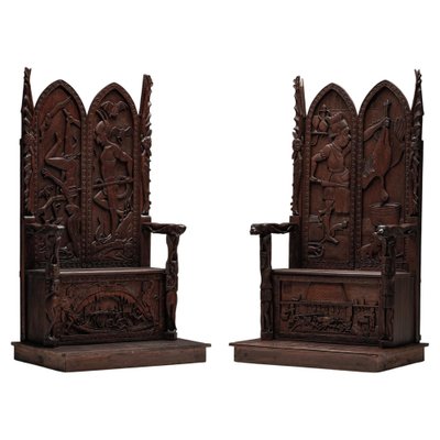 Wooden throne on sale chairs for sale
