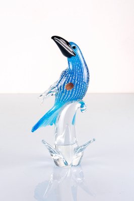 Figurine Oiseau En Verre Soufflé Style Murano - Décoration Bleue, Fait Main, Pour Table Ou étagère - 9