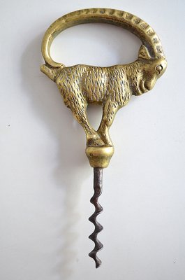 Dänischer Korkenzieher aus Messing, 1920er