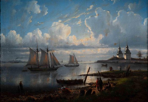 https://cdn20.pamono.com/p/g/1/3/1379356_sdklqe0njt/ecole-d-artiste-russe-paysage-de-lever-de-soleil-avec-bateaux-peinture-a-l-huile-originale-1861-encadree-1.jpg