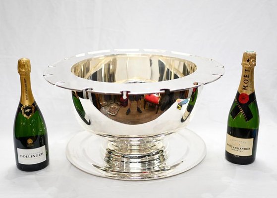 Silver Plate Champagne Ice Bucket Cooler Punch Bowl for sale at Pamono