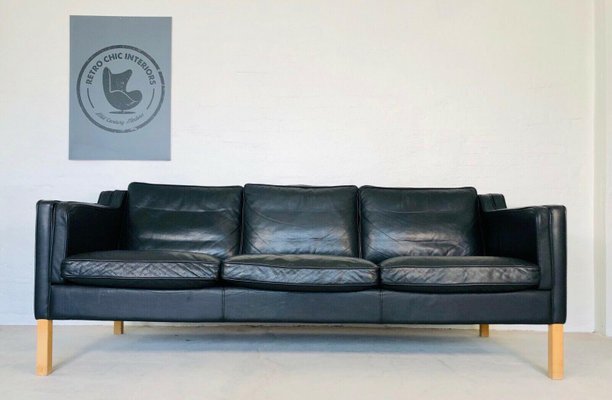 Vintage Danish Stouby Sofa In Black