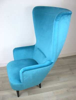 praktisk amatør professionel Velvet Lounge Chair in the style of Tom Dixon for sale at Pamono