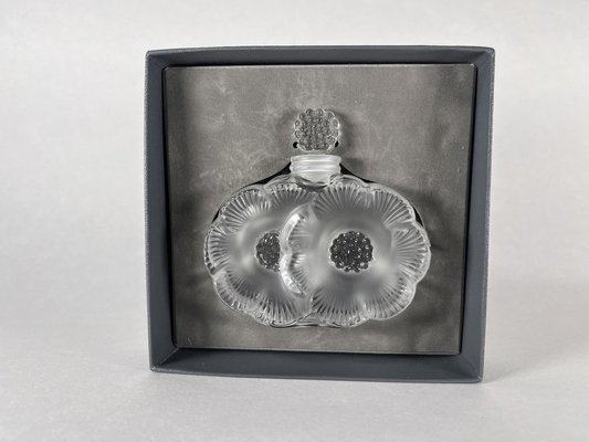 工芸品 VINTAGE LALIQUE Vintage Lalique Dampierre Sparrow Bird Crystal Glass Vase