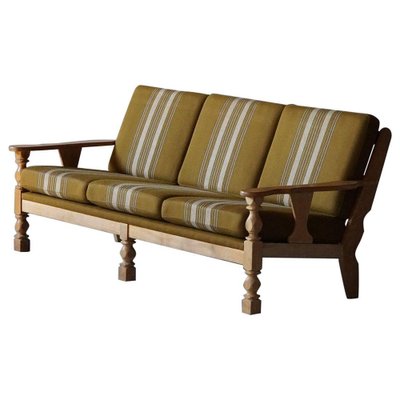 Danish Modern Oak 3 Seater Sofa in the style of Henning Kj rnulf 1960s