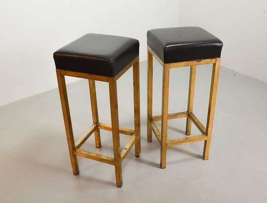 Square leather sales stool