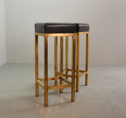 Square leather bar stools deals