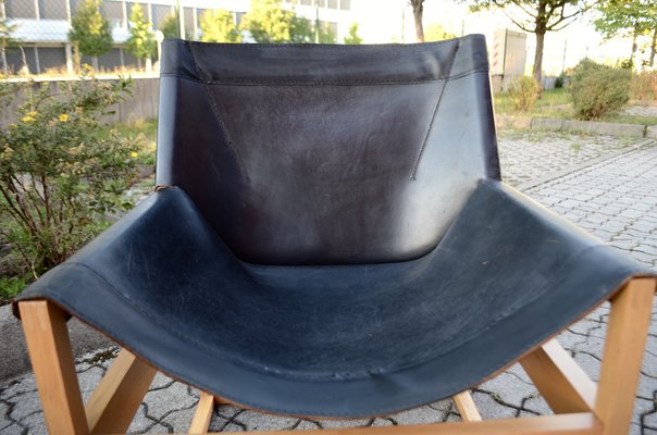 Saddle Leather Möbel Modell Canto Shell Chair by Rainer Schell for