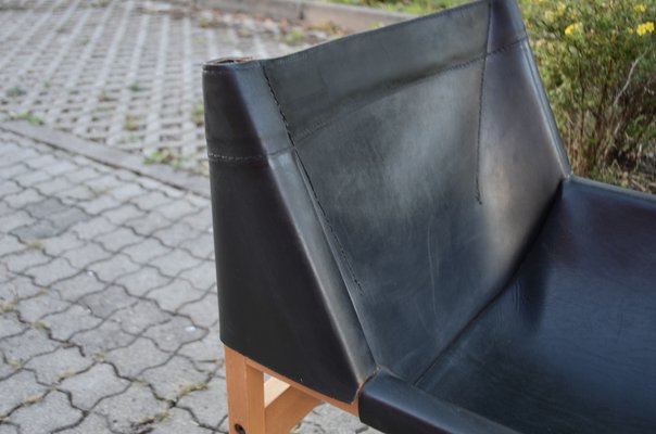 Saddle Leather Möbel Modell Canto Shell Chair by Rainer Schell for