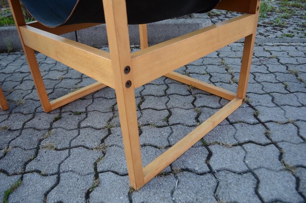 Saddle Leather Möbel Modell Canto Shell Chair by Rainer Schell for